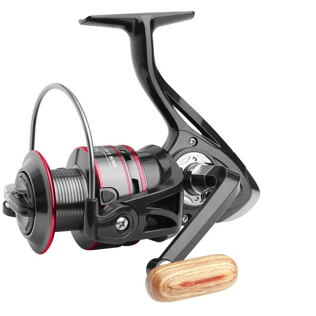 Fishing Reel 8KG Pike Black Red Spinning reel - efishingshop