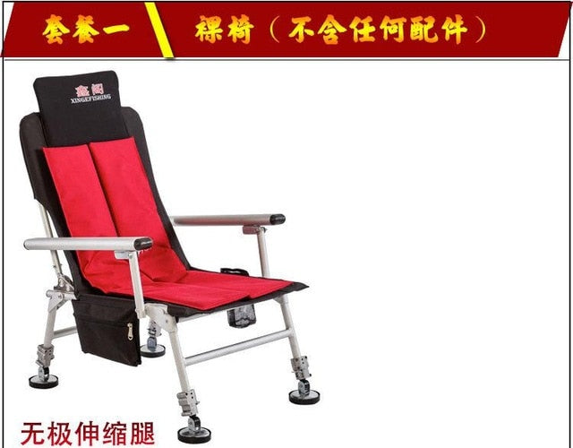 Light And Portable Aluminum Alloy European Fishing Deck Chair - efishingshop